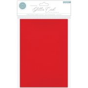 Craft Consortium Non-Shedding A4 Glitter Card - Red