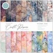 Craft Consortium The Essential Craft Papers 12x12 Paper Pad - Ink Drops Dusk