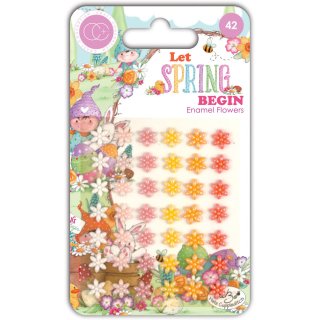 Craft Consortium Let Spring Begin - Adhesive Enamel Flowers