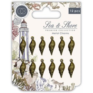 Craft Consortium Sea & Shore Metal Charms - Shells