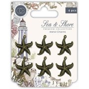 Craft Consortium Sea & Shore Metal Charms - Star Fish