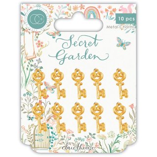 Craft Consortium Secret Garden - Gold Key Metal Charms