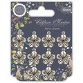 Craft Consortium Wildflower Meadow Special Edition Metal Charms - Silver Flowers