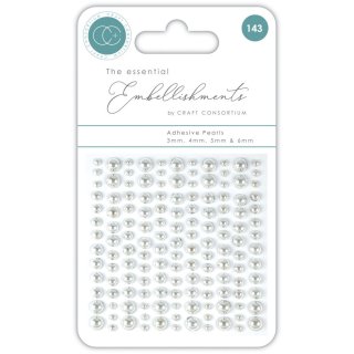 Craft Consortium The Essential Embellishments - Silver Adhesive Pearls