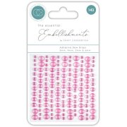 Craft Consortium The Essential Embellishments - Adhesive Dew Drops - Pink
