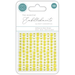 Craft Consortium The Essential Embellishments - Adhesive Dew Drops - Yellow