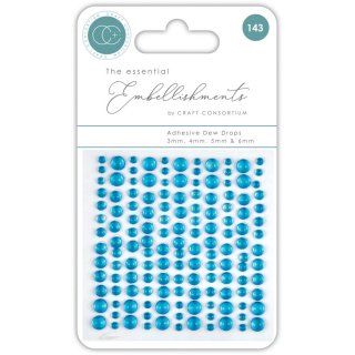 Craft Consortium The Essential Embellishments - Adhesive Dew Drops - Blue