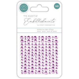 Craft Consortium The Essential Embellishments - Adhesive Dew Drops - Lilac