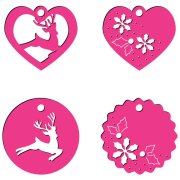 Craft Concepts Dies Set - Christmas Tags Reindeer & Winter