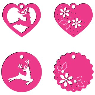 Craft Concepts Dies Set - Christmas Tags Reindeer & Winter