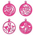 Craft Concepts Dies Set - Swirls & Birds Bauble Christmas Tags