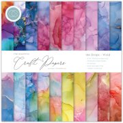 Craft Consortium The Essential Craft Papers 8x8 Paper Pad - Ink Drops Vivid
