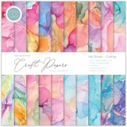 Craft Consortium The Essential Craft Papers 8x8 Paper Pad - Ink Drops Candy