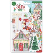 Craft Consortium It's Snome Time 2 6x8 Clear Stamp Set - Northern Lights