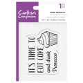 Crafter's Companion Quirky Sentiment Stamp - Drink Prosecco