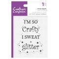 Crafter's Companion Quirky Sentiment Stamp - I'm So Crafty