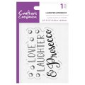 Crafter's Companion Quirky Sentiment Stamp - Laughter & Prosecco