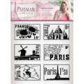 Sara Signature Collection Parisian A6 Acrylic Stamps - French Stamps