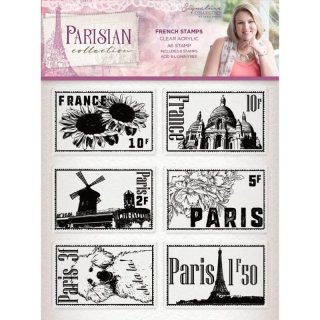 Sara Signature Collection Parisian A6 Acrylic Stamps - French Stamps