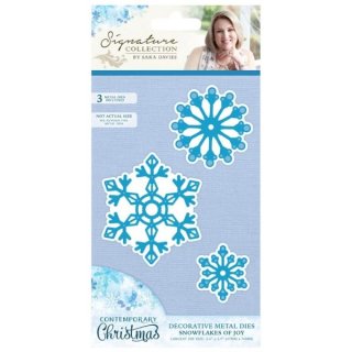 Sara Signature Collection Contemporary Christmas Die - Snowflakes of Joy