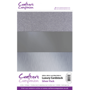 Crafter's Companion Luxury A4 Cardstock Pack - Silver