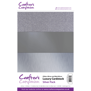 Crafter's Companion Luxury A4 Cardstock Pack - Silver