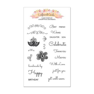 Craftwork Cards Clear Stamp Set - Scrumptious Sentiments