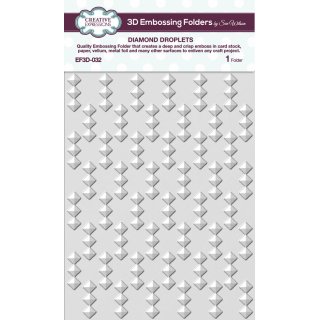 Creative Expressions 3D Embossing Folder - Diamond Droplets