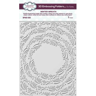 Creative Expressions 3D Embossing Folder - Winter Wreath