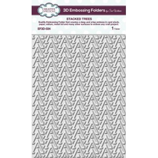 Creative Expressions 3D Embossing Folder - Stacked Trees
