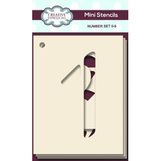 Set of 10 Mini Number Stencils