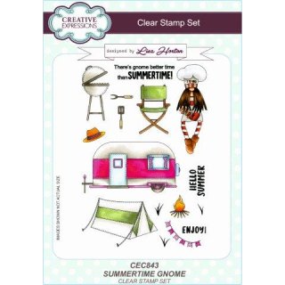 Lisa Horton Clear Stamp Set - Summertime Gnome