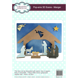 Creative Expressions - Pop-ems 3D Scene - Manger