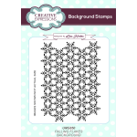 Lisa Horton A6 Rubber Background Stamp - Falling Flakes
