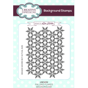 Lisa Horton A6 Rubber Background Stamp - Falling Flakes