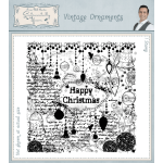 Phill Martin Sentimentally Yours Rubber Stamp - Vintage Ornaments