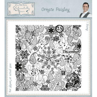 Phill Martin Sentimentally Yours Rubber Stamp - Ornate Paisley