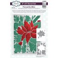 Creative Expressions 3D Embossing Folder and Companion Colouring Stencils Bundle - Poinsettia Bliss