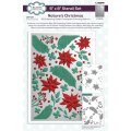 Creative Expressions 3D Embossing Folder and Companion Colouring Stencils Bundle - Nature's Christmas