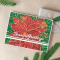 Creative Expressions 3D Embossing Folder and Companion Colouring Stencils Bundle - Poinsettia Bliss