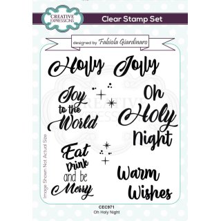 Fabiola Giardinaro A6 Clear Stamp Set - Oh Holy Night