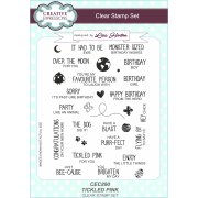 Lisa Horton A5 Clear Stamp Set - Tickled Pink