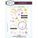 Lisa Horton A5 Clear Stamp Set - Layered Summer Wreath