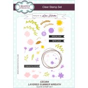 Lisa Horton A5 Clear Stamp Set - Layered Summer Wreath