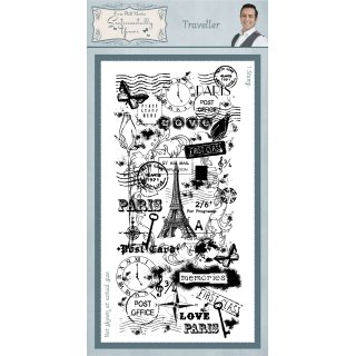 Phill Martin Sentimentally Yours DL Rubber Stamp - Traveller