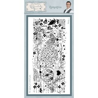 Phill Martin Sentimentally Yours DL Rubber Stamp - Romantica