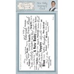 Phill Martin Sentimentally Yours DL Rubber Stamp - New Baby Sentiment Cloud