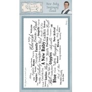 Phill Martin Sentimentally Yours DL Rubber Stamp - New Baby Sentiment Cloud