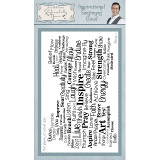 Phill Martin Sentimentally Yours DL Rubber Stamp - Inspirational Sentiment Cloud
