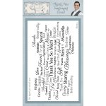 Phill Martin Sentimentally Yours DL Rubber Stamp - Thank You Sentiment Cloud